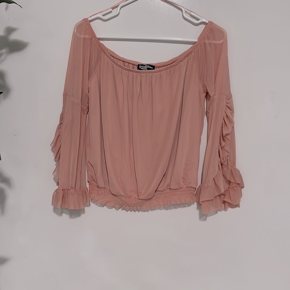 Freshman Blouse Sz Med NWOT blush color bin26 - Picture 3 of 6